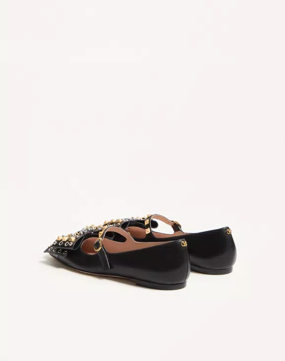 Valentino Mary-Jane Bowow Ballerina In Kidskin With Studs - Image 4